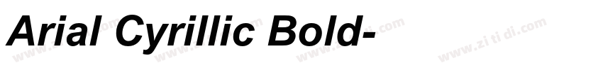 Arial Cyrillic Bold字体转换